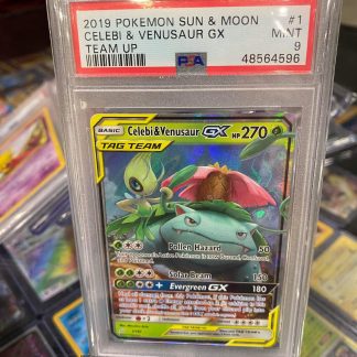 2019 Pokemon Celebi & Venusaur GX Sun & Moon Team Up #1 PSA 9 Mint