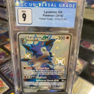 2019 Pokemon Lycanroc GX Hidden Fates SV67 of sV94 CGC 9 Mint