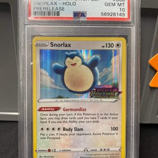 2020 Pokemon Snorlax Sword & Shield Black Star Promo #068 Prerelease Holo PSA 10 Gem Mint
