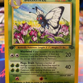 1999 Pokemon 1st Edition Butterfree Jungle Set None Holo 33 of 64 Moderate Played