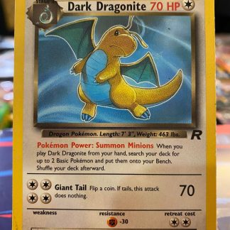 2000 Pokemon Dark Dragonite Team Rocket Non Holo 22 of 82 Heavily Played