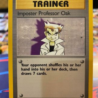 1999 Pokemon Imposter Professor Oak Trainer Base Set 73 of 102 Moderate Played