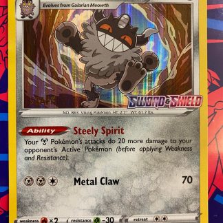 2020 Pokemon Galarian Perrserker H SWSH Black Star Promos Prerelease Staff SWSH008 Lightly Played