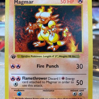 1999 1st Edition Pokemon Magmar Base Set Shadowless 36 of 102 Lightly Played