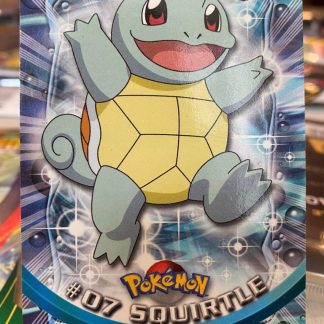 1999 Pokemon Topps #07 Squirtle Holo Lightly Played