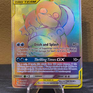 2019 Pokemon Slowpoke & Psyduck GX Sun & Moon Unified Minds 239 of 236 Rainbow Holo Mint