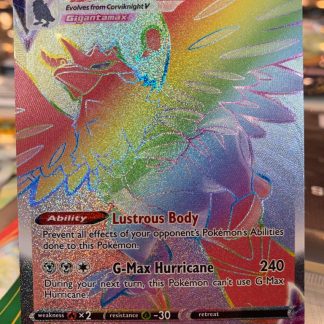 2021 Pokemon Corviknight Vmax Battle Styles 171 of 163 Rainbow Holo Mint