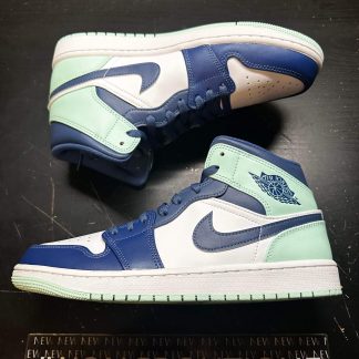 2022 Nike Air Jordan I Mid Mystic Navy Mint Foam Men