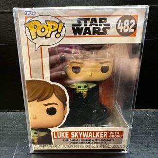 2021 Funko Pop Luke Skywalker With Grogu #482 Star Wars Sealed With Protector