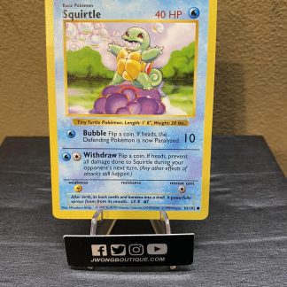 1999 Pokemon Squirtle Shadowless Base Set 63 of 102 Near Mint