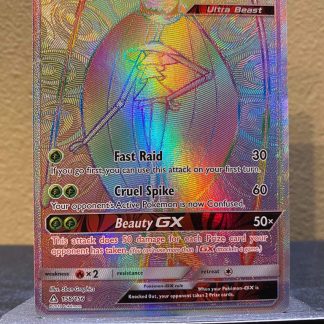 2018 Pokemon Pheromosa GX Sun & Moon Ultra Prism 158 of 156 Rainbow Holo Mint