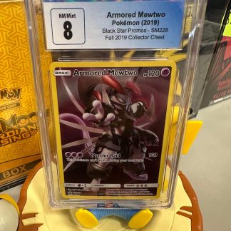2019 Pokemon Armored Mewtwo Black Star Promo Fall Collector Chest SM228 CGC 8 Near Mint/Mint