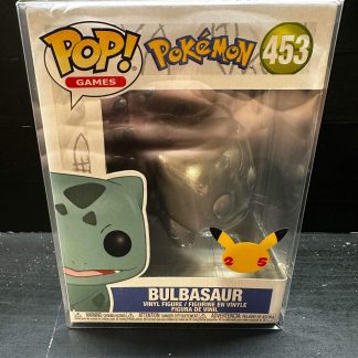 2021 Funko Pop Games Pokemon 25th Celebrations Bulbasaur Silver #453 Sealed With Protector