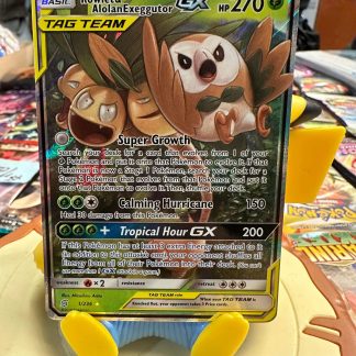 2019 Pokemon Rowlet & Alolan Exeggutor GX Unified Minds 1 of 236 Holo Mint