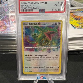2020 Pokemon Rayquaza Sword & Shield Vivid Voltage #138 PSA 8 Excelent Mint