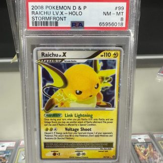 2008 Pokemon Raichu LV. X Diamond & Pearl Stormfront #99 Holo PSA 8 Near Mint/Mint