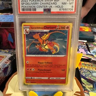 2022 Pokemon Special Delivery Charizard Pokemon Center UK #075 Holo PSA 8 Near Mint/Mint