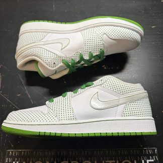 2009 Nike Jordan I Phat Low Polka Dot White Chlorophyll Youth