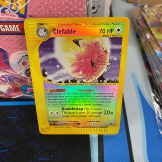 2002 Pokemon Clefable Expedition 7 of 165 Reverse Holo eReader Mint