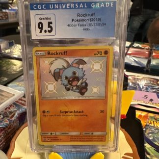 2019 Pokemon Rockruff Hidden Fates SV23 of SV94 Holo CGC 9.5 Gem Mint