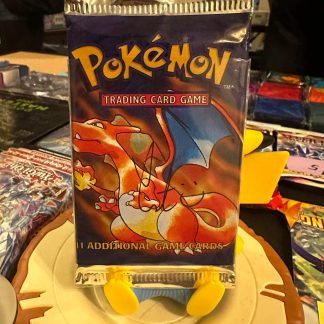 1999 Pokemon Charizard Base Set Booster Pack Sealed & Signed by Leon Hart