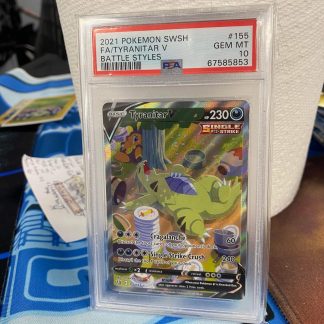 2021 Pokemon Tyranitar V Sword & Shield Battle Styles #155 PSA 10 Gem Mint