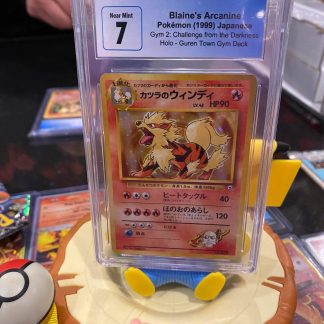 1999 Japanese Pokemon Blaine's Arcanine Gym 2 Challenge from the Darkness #059 Holo Guren Town Gym Deck CGC 7 Near Mint