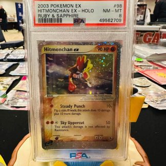 2003 Pokemon Hitmonchan EX Ruby & Sapphire #98 Holo PSA 8 Near Mint/Mint