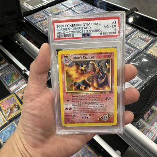 2000 Pokemon Blaine's Charizard Gym Challenge Corrected Symbol #2 Holo PSA 4 Very Good/Excellent