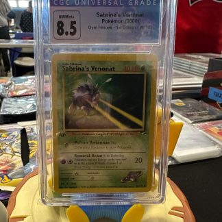 2000 1st Edition Pokemon Sabrina's Venonat Gym Heroes 96 of 132 CGC 8.5 Near Mint/Mint+