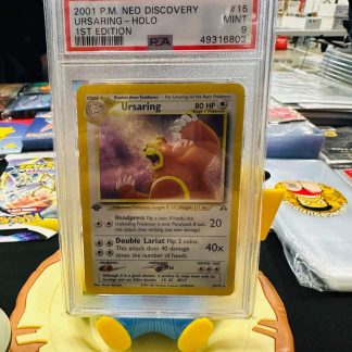 2001 1st Edition Pokemon Ursaring Neo Discovery #15 Holo PSA 9 Mint