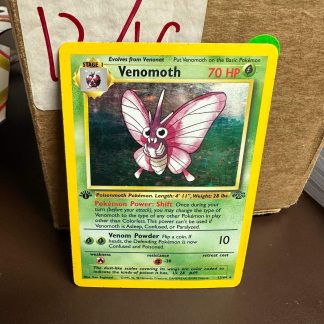 1999 1st Edition Pokemon Venomoth Jungle 13 of 64 Holo Moderately Played