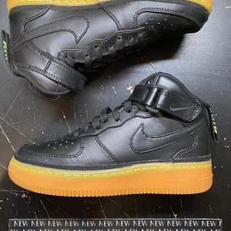 2016 Nike Air Force 1 Mid Black Gum Volt Youth