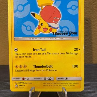 2017 Pokemon Ash's Pikachu SM Promo SM114 Heavily Played