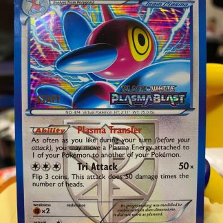 2013 Pokemon Porygon- Z Black & White Plasma Blast Staff Promo BW84 Holo Stamped Lightly Played