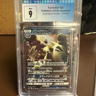 2018 Japanese Pokemon Tyranitar GX 059 of 095 Super Burst Impact CGC 9 Mint