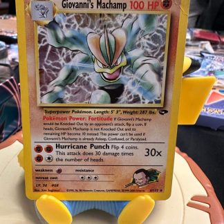 2000 Pokemon Giovanni’s Machamp Gym Challenge 6 of 132 Holo Heavily Played