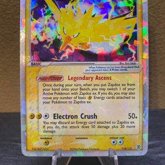 2004 Pokemon Zapdos EX FireRed & LeafGreen 116 of 112 Cracked Ice Mint