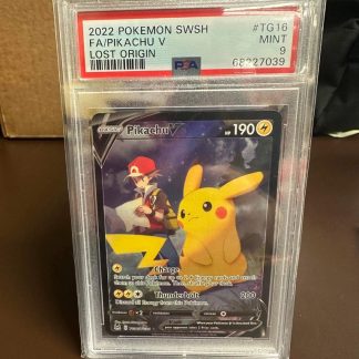 2022 Pokemon Pikachu V Sword & Shield Lost Origin #TG16 PSA 9 Mint