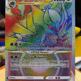 2022 Pokemon Giratina Vstar Lost Origin 201 of 196 Rainbow Holo Mint