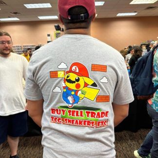 2023 Jwong Pokémon Mario Pikachu Classic Game Scene Merch Tee