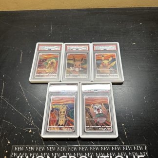 2018 Japanese Pokemon Munch PSA 10 Full Set Psyduck Pikachu Eevee Mimikyu Rowlet