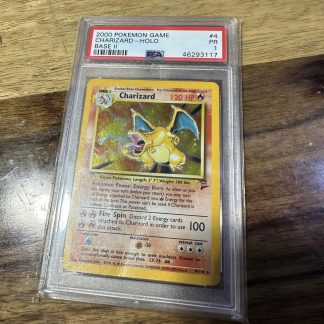 2000 Pokemon Game #4 Charizard Holo Base Set 2 PSA 1