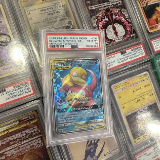 2019 Japanese Pokemon Sun & Moon Miracle Twins FA #095 Slowpoke & Psyduck GX PSA 10 Gem Mint