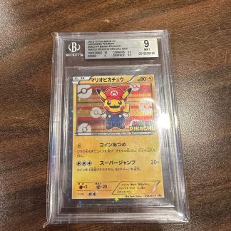 2013 Pokemon Japanese Mario Pikachu Special Beckett Mint 9