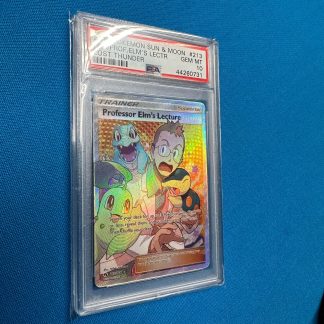 2017 Pokemon Sun & Moon Full Art Professor Elm's Lecture #213 Lost Thunder PSA 10 Gem Mint