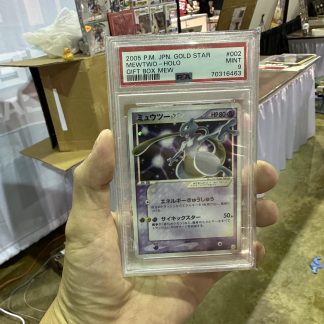 2005 Japanese Pokemon Gold Star Gift Box Mew #002 Mewtwo Holo PSA 9 Mint