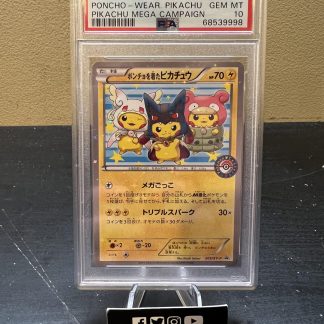2015 Japanese Pokemon XY Promo #203 Poncho Wearing Pikachu Mega Campaign PSA 10 Gem Mint