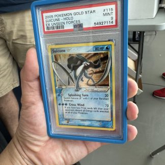 2005 Pokemon Ex Unseen Forces Gold Star Suicune Holo #115 PSA 9 Mint