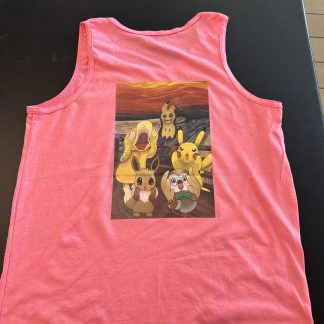 2023 Jwong Pokémon Scream Munch Parody Merch Sleeveless Tank Top Tee
